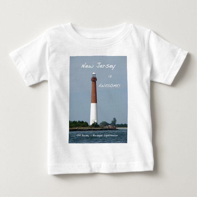 New Jersey is Awesome - Barnegat Lighthouse Baby T-Shirt (Front)