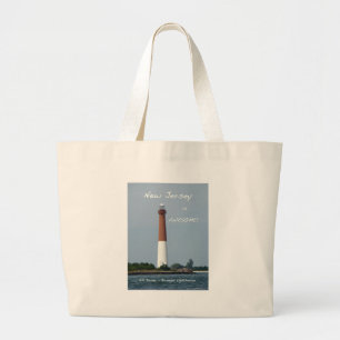 New Jersey is Awesome - Barnegat Lighthouse Large Tote Bag