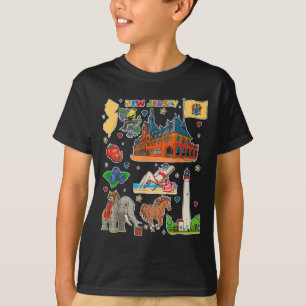New Jersey Landmarks &amp; Culture, Garden State S T-Shirt