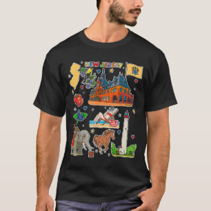 New Jersey Landmarks &amp; Culture, Garden State S T-Shirt