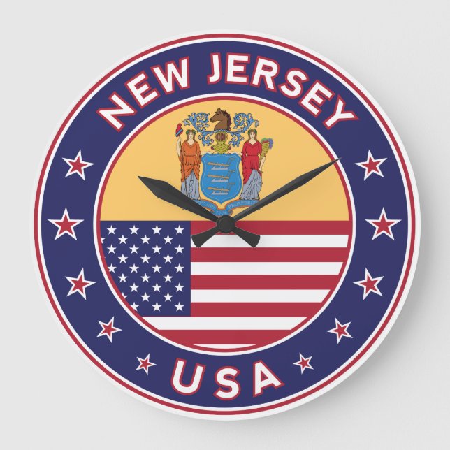 New Jersey Large Clock (Front)