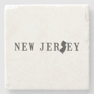 New Jersey Letter Jersian Garden State Word Art Stone Coaster
