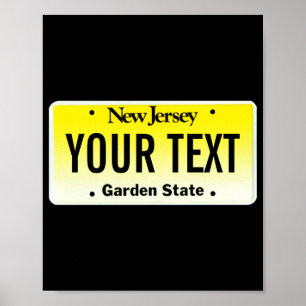 New Jersey License Plate _1 Poster