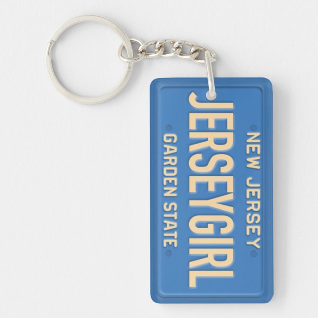 New Jersey License Plate Custom Keychain V5 (Front)