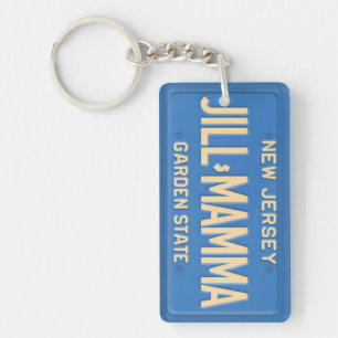 New Jersey License Plate Custom Keychain V6