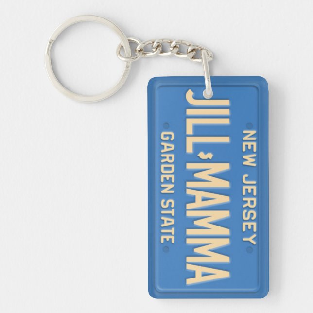 New Jersey License Plate Custom Keychain V6 (Front)