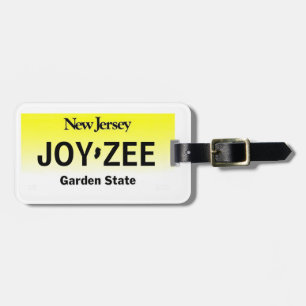 New Jersey License Plate Luggage Tag 2-Sided