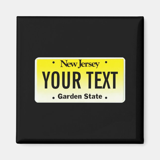 New Jersey License Plate  Magnet (Front)