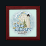 New Jersey Lighthouse Gift Box<br><div class="desc">New Jersey Lighthouse gift box by ArtMuvz Illustration. Matching Lighthouse apparel, Lighthouse t-shirts, Lighthouse gifts. Lighthouse t-shirt, christmas and birthday gifts, lighthouse collector apparel.Lighthouse gifts are a great way to show someone you care, especially if they love the ocean, the coast, or lighthouses themselves. Lighthouses are iconic symbols of hope,...</div>
