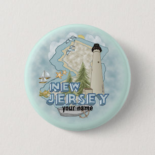 New Jersey Lighthouse pin button