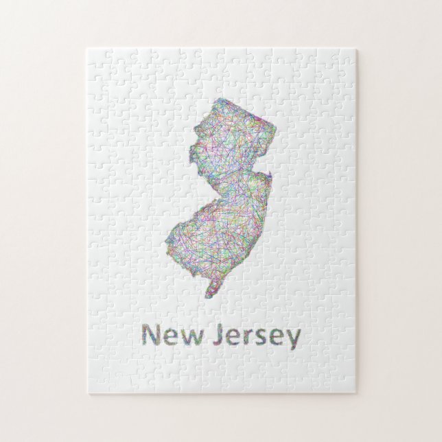New Jersey map Jigsaw Puzzle (Vertical)