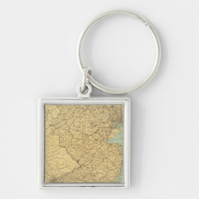 New Jersey Map Key Ring (Front)