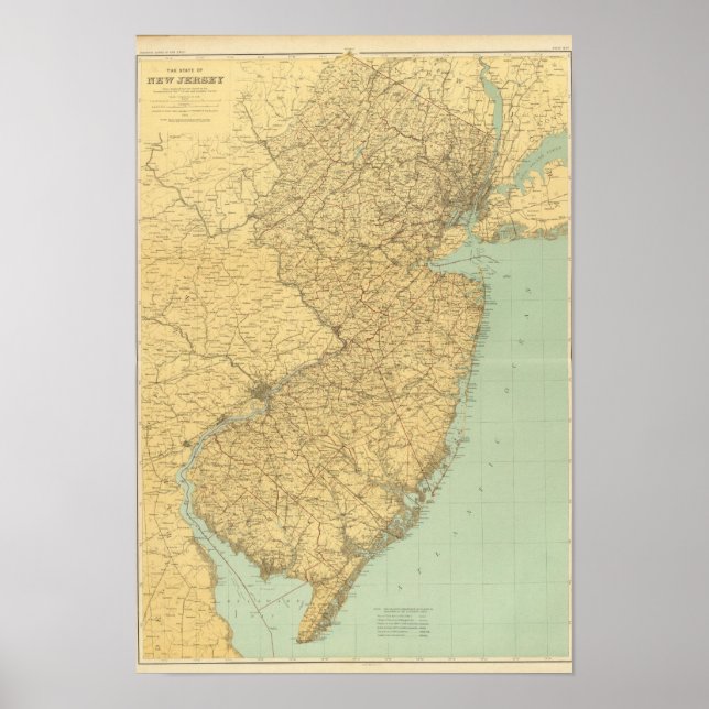 New Jersey Map Poster (Front)