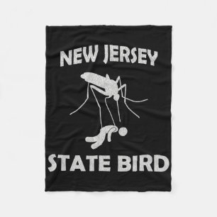 New Jersey Mosquito State Bird Funny Outdoors Fleece Blanket
