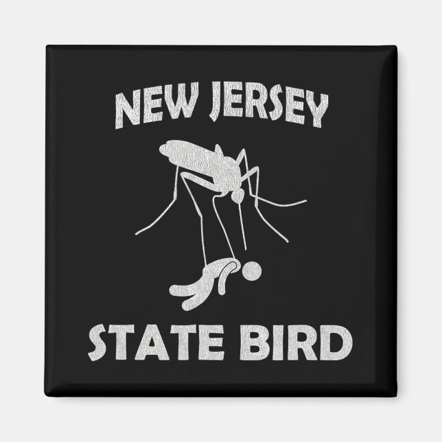 New Jersey Mosquito State Bird Funny Outdoors  Magnet (Front)