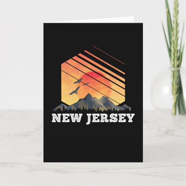 New Jersey Mountain Sunset USA America Gifts Card (Front)