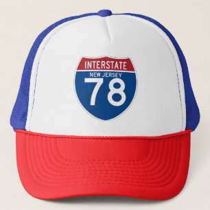 New Jersey NJ I-78 Interstate Highway Shield - Trucker Hat