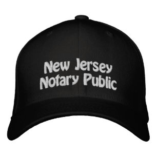 New Jersey Notary Public Embroidered Baseball Cap
