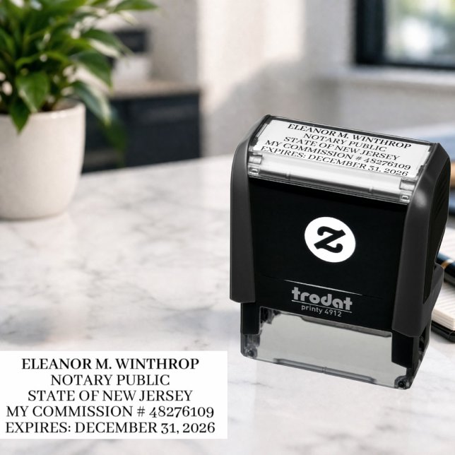 New Jersey Notary Public  Self-inking Stamp (Creator Uploaded)