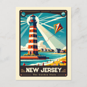 New Jersey Patriotic Spirit Vintage Postcard
