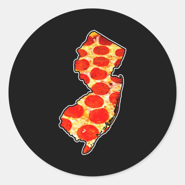 New Jersey Pepperoni Zza  Classic Round Sticker (Front)