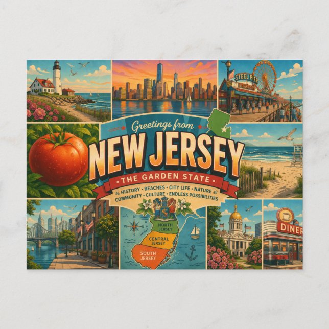 New Jersey Postcard (Front)