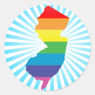 new jersey pride. classic round sticker