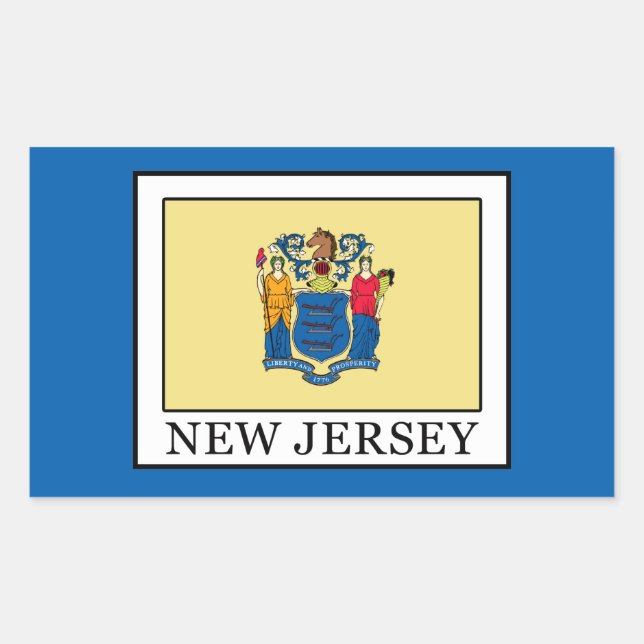 New Jersey Rectangular Sticker (Front)