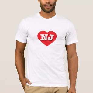New Jersey Red Heart - I love NJ T-Shirt