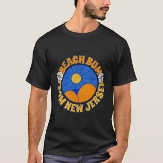 New Jersey Retro Beach Bum Sun Surf Sand Boardwalk T-Shirt