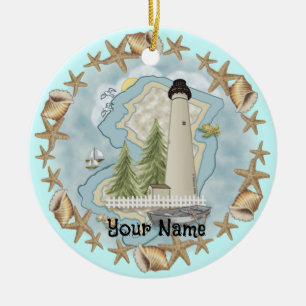 New Jersey Shells Lighthouse Ornament