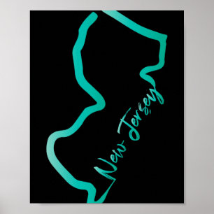 New Jersey Shirt Jersey Graphic Tees For Women. Me Poster