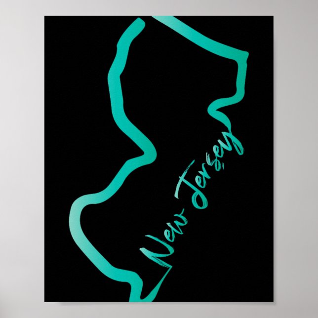 New Jersey Shirt Jersey Graphic Tees For Women. Me Poster (Front)