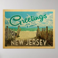 New Jersey Shore Beach Vintage Travel
