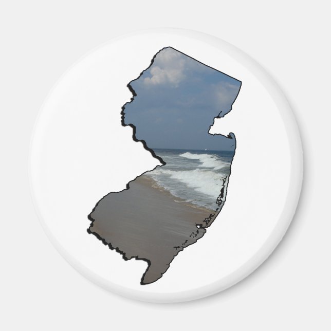 New Jersey Shore State Outline Magnet (Front)