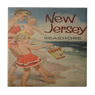 new jersey shore vintage tourist vacation  ceramic tile