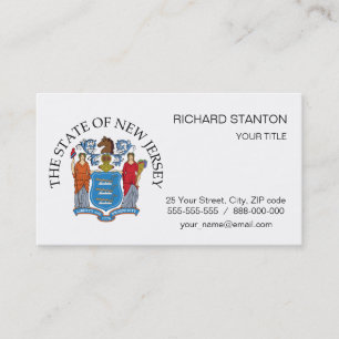 New Jersey sign Business Card