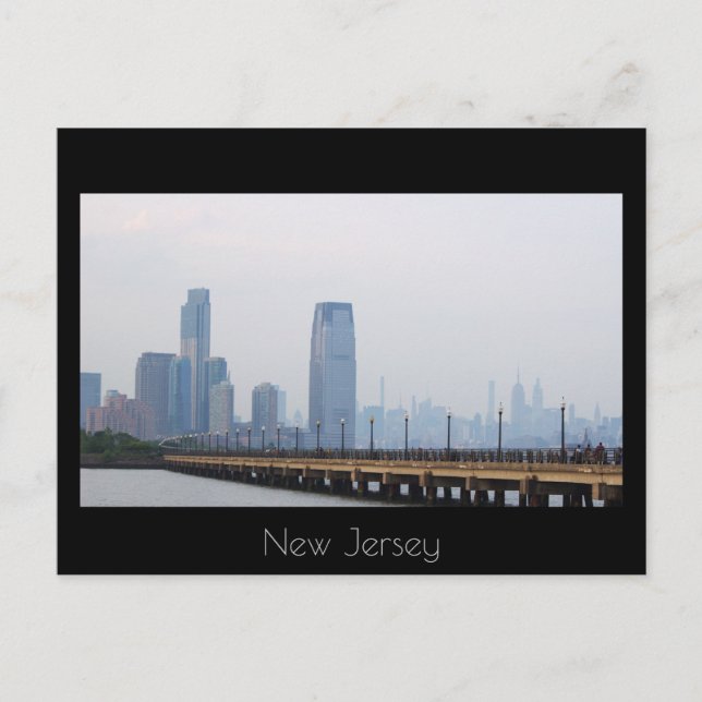  New Jersey Skyline Postcard  (Front)