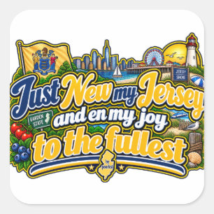 New Jersey square sticker