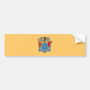 New Jersey State Flag Bumper Sticker