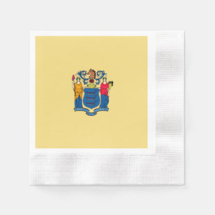 New Jersey State Flag Design Napkin