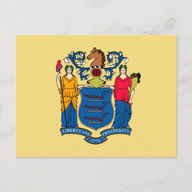 New Jersey State Flag Design Postcard (Front)