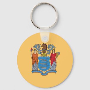 New Jersey State Flag Key Ring