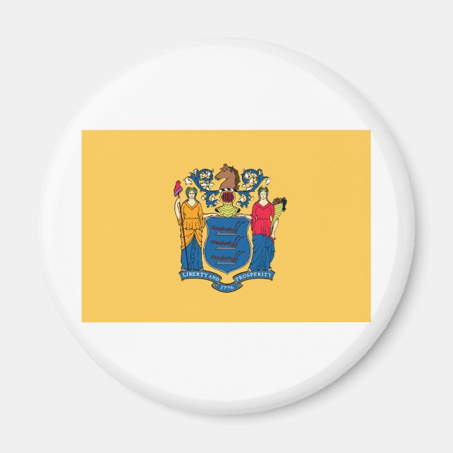 New Jersey State Flag Magnet (Front)