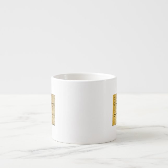 New Jersey State Flag On Old Timber Espresso Cup (Front)