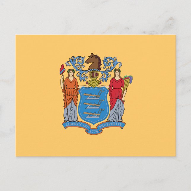 New Jersey State Flag Postcard (Front)