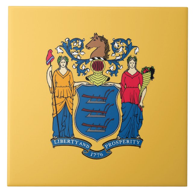 New Jersey State Flag Tile (Front)