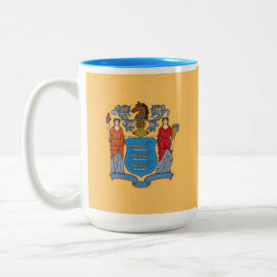 New Jersey State Flag Two-Tone Coffee Mug