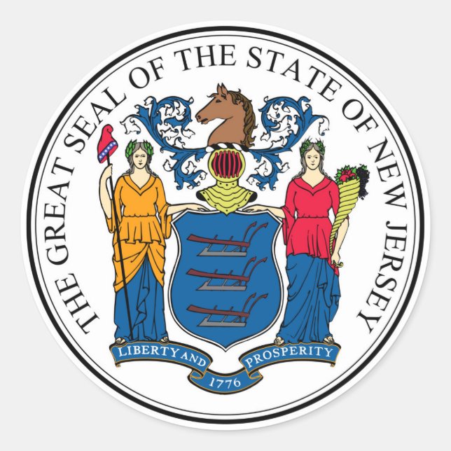 New Jersey state seal america republic symbol flag (Front)