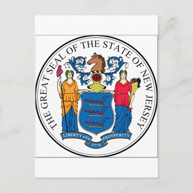 New Jersey State Seal Postcard (Front)
